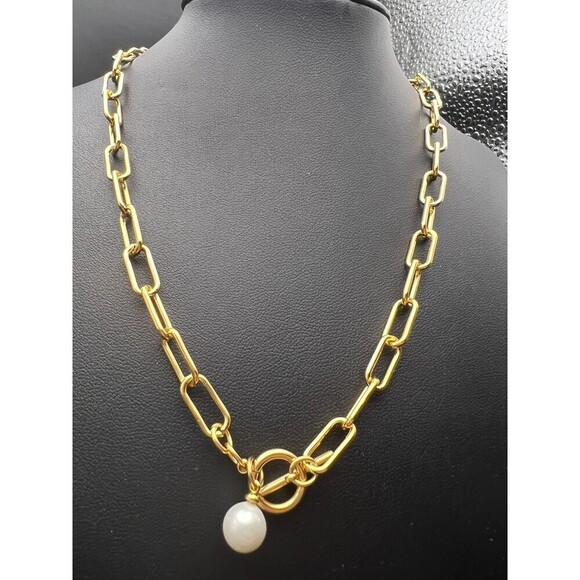 Adorina 14K Gold-Plate and Cultured Pearl Necklace - Picture 2 of 5